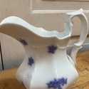 Antique Blue Chelsea Pitcher Jug Chelseaware Sprig