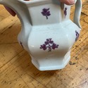 Antique Purple Luster Flower Pitcher Jug Ironstone