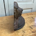 Basset Hound Door Stop Cast Iron Upper Deck Signed