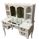 Vintage Vanity or Desk French Country Painted Whit