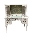 Vintage Vanity or Desk French Country Painted Whit