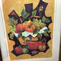 Lithograph Print Still Life Fruit Modern MCM Tony 