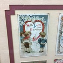 4 Antique Framed Valentines Day Cards Young Childr