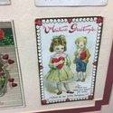 4 Antique Framed Valentines Day Cards Young Childr