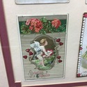 4 Antique Framed Valentines Day Cards Young Childr