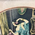Art Deco Artwork Print Female at Vanity w Mirror L