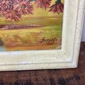 Vintage Oil Painting Still Life Orange Red Poppies