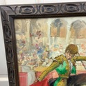 MCM Oil Painting Matador w Bull Fight Spain Chunky