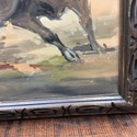 MCM Oil Painting Matador w Bull Fight Spain Chunky