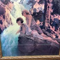 Vintage Maxfield Parrish Waterfall Print Reverse I