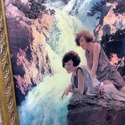 Vintage Maxfield Parrish Waterfall Print Reverse I