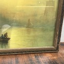 Edward Moran Signed Framed Print Tall Ship Row Boa