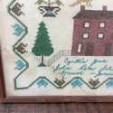 Vintage Sampler 1969 Wedding Folk Pattern House Tr