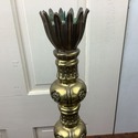 Vintage Brass Pricket Altar Candle Holder Ornate 3