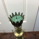 Vintage Brass Pricket Altar Candle Holder Ornate 3