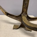 Set Pair Rostand Brass Anchor Fireplace Andirons 5