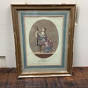 Antique Paris France Print Prudence Female w Hand 