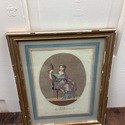 Antique Paris France Print Prudence Female w Hand 