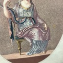Antique Paris France Print Prudence Female w Hand 