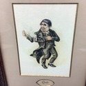 Antique Print Quilp Dickens Character Framed Dwarf