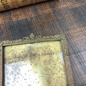 Antique French Brass or Bronze Picture Frame w Kic