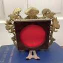 Vintage Gold Metal Standing Picture Frame Convex G