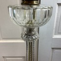Antique French Empire Glass Column Table Lamp Cori