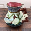 Antique Majolica Fish Pitcher Jug English Hand Pai