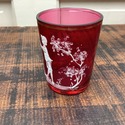 Antique Mary Gregory Cranberry Glass Beverage Glas