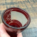 Antique Ruby Red Bohemian Cup Glass Paradi Emlek P