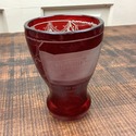 Antique Ruby Red Bohemian Cup Glass Paradi Emlek P
