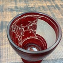 Antique Ruby Red Bohemian Cup Glass Paradi Emlek P
