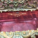 Antique Cranberry Glass Vanity Trinket Open Box En