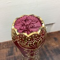 Bohemian Cranberry Glass Vase Art Nouveau Antique 