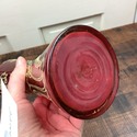 Bohemian Cranberry Glass Vase Art Nouveau Antique 
