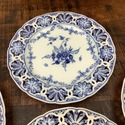 4 Meissen Reticulated Plates Blue Onion Blue White