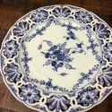 4 Meissen Reticulated Plates Blue Onion Blue White