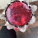 Victorian Stevens and Williams Cranberry Glass Vas