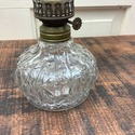 Plume & Atwood Miniature Oil Lamp Clear Glass Flor