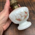 Antique Victorian Miniature Oil Lamp Milk Glass Ch