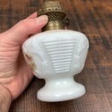 Antique Victorian Miniature Oil Lamp Milk Glass Ch