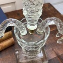 Pair Vintage Glass Candelabras Double Arms w Loads