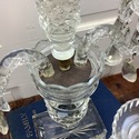 Pair Vintage Glass Candelabras Double Arms w Loads