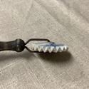 Antique Blue White Porcelain Pastry Wheel Crimper 