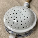 Antique Blue Onion Large Strainer Bowl Cooking Too