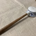 Antique Blue Onion Pierced Cup Tea Strainer Long W