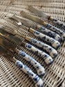 8 Meissen Blue Onion Lot of Knives Forks Flatware 