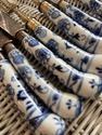 8 Meissen Blue Onion Lot of Knives Forks Flatware 