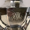 Silverplate Tilting Teapot Monogramed HSM 8 Sided 