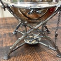 English Silverplate 4 Egg Coddler Stand Fenton Bro